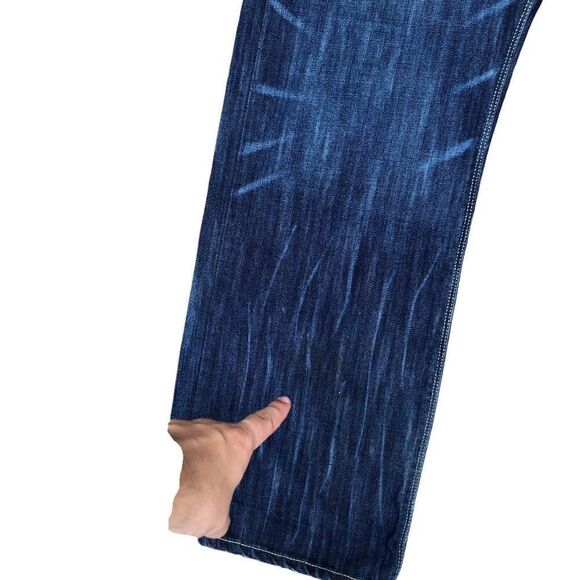 RARE Evisu Embroidered Jeans Size 40 BIG LOGO Blue - Picture 12 of 12